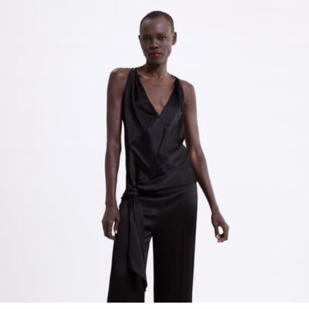 New with tags black  Zara satin tank top